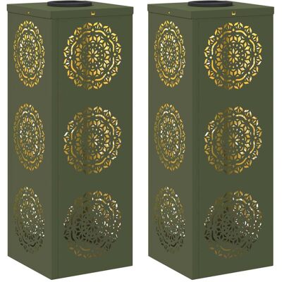 VIDAXL Faro Led Solare Per Sentieri 2 Pz Bianco Caldo 18 X 18 X VIDAXL Faro Led Solare Per Sentieri 2 Pz Bianco Caldo 18 X 18 X