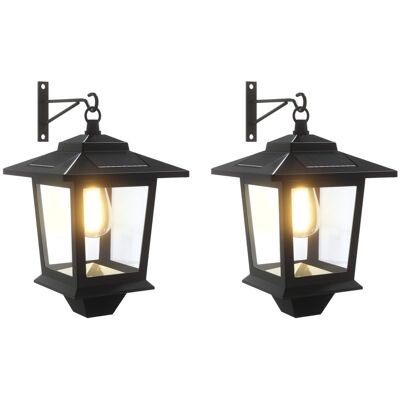VIDAXL Lampada Da Muro With Led Bulb 2 Pz Nero 19 X 14 X 25 Cm VIDAXL Lampada Da Muro With Led Bulb 2 Pz Nero 19 X 14 X 25 Cm