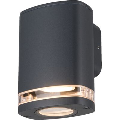 KANLUX Applique Esterna Ovale Grigia 14cm Gu10 Ip54 KANLUX Applique Esterna Ovale Grigia 14cm Gu10 Ip54