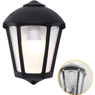 FUMAGALLI Lampada Da Parete Fabio 1xe27 Ip55 L.21xw.11,5xh.29cm Resina Nera FUMAGALLI Lampada Da Parete Fabio 1xe27 Ip55 L.21xw.11,5xh.29cm Resina Nera
