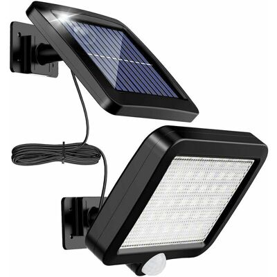 COOCHEER Lampada Da Parete Solare A 56 Led Impermeabile Con Sensore Di Tipo Split Con Sensore Del Corpo Umano, Lampada Da Giardino Divisa A Tre Funzioni Con Cavo Da 5 Metri COOCHEER Lampada Da Parete Solare A 56 Led Impermeabile Con Sensore Di Tipo Split Con Sensore Del Corpo Umano, Lampada Da Giardino Divisa A Tre Funzioni Con Cavo Da 5 Metri