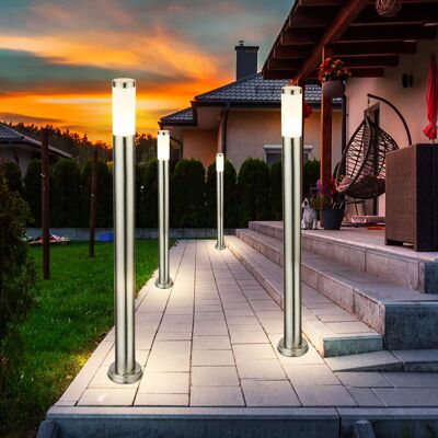ETC-SHOP - LED-IP44-E27-4pk - Acciaio inossidabile - Lampade da esterno ETC-SHOP - LED-IP44-E27-4pk - Acciaio inossidabile - Lampade da esterno