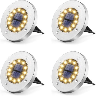 Zone Luci Solari Da Giardino, 12 Luci Solari Da Giardino A Led, 4 Luci Da Giardino Bianco Caldo, Acciaio Inossidabile, Impermeabili, Per Esterni, Giardino, Cortile, Prato, Patio, Vialetto Zone Luci Solari Da Giardino, 12 Luci Solari Da Giardino A Led, 4 Luci Da Giardino Bianco Caldo, Acciaio Inossidabile, Impermeabili, Per Esterni, Giardino, Cortile, Prato, Patio, Vialetto
