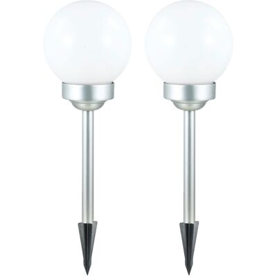ETC-SHOP Set Di 2 Led Steck Solar Lights Outdoor Lighting Ball Stand Lampade Decorazioni Da Giardino ETC-SHOP Set Di 2 Led Steck Solar Lights Outdoor Lighting Ball Stand Lampade Decorazioni Da Giardino