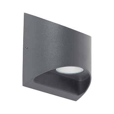 QAZQA Lampada da Parete - Moderno Antracite - IP54 - LED 8W QAZQA Lampada da Parete - Moderno Antracite - IP54 - LED 8W