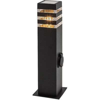 RABALUX Paletto Da Giardino Ankara Nero 44cm E27 Ip44 RABALUX Paletto Da Giardino Ankara Nero 44cm E27 Ip44