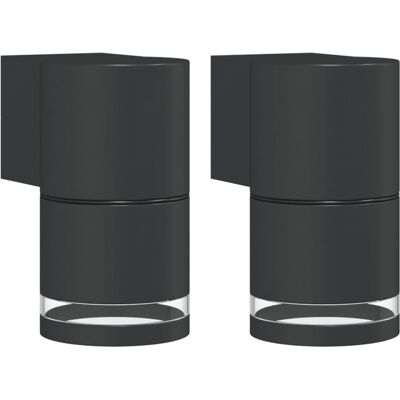 HELLOSHOP26 Set Di 2 Eleganti Applique Da Giardino Per Esterni 7,5 X 10,5 X 13,5 Cm In Alluminio Nero 020056625 HELLOSHOP26 Set Di 2 Eleganti Applique Da Giardino Per Esterni 7,5 X 10,5 X 13,5 Cm In Alluminio Nero 020056625