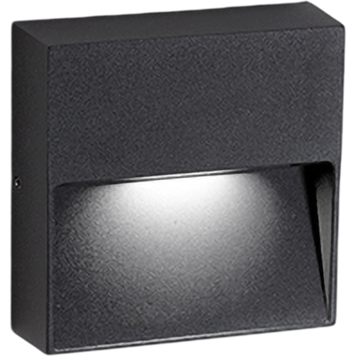 ZAFFERANO Bottom Lampada Da Parete Led Per Esterni Ed Interni 4.5w 3000k Ip54 In Alluminio Pressofuso Grigio Scuro Forma Quadrata Design Moderno Ed Elegante ZAFFERANO Bottom Lampada Da Parete Led Per Esterni Ed Interni 4.5w 3000k Ip54 In Alluminio Pressofuso Grigio Scuro Forma Quadrata Design Moderno Ed Elegante