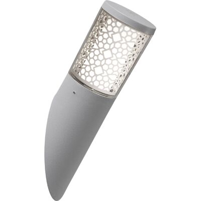 FUMAGALLI Lampada Da Parete Carlo Deco 1xgu10 4,8w Con Pulsante Cct (2 Colori) Ip55 L.10xw.17xh.34cm Resina Grigia FUMAGALLI Lampada Da Parete Carlo Deco 1xgu10 4,8w Con Pulsante Cct (2 Colori) Ip55 L.10xw.17xh.34cm Resina Grigia