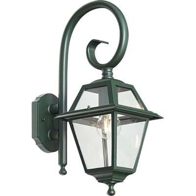 QAZQA Lanterna Da Parete Classica Da Esterno Verde Scuro Ip44 - QAZQA Lanterna Da Parete Classica Da Esterno Verde Scuro Ip44 -