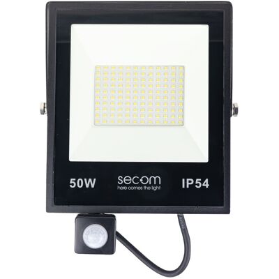 SECOM Proiettore A Led Provit Con Sensore Di Movimento, 50 W, 5000 Lm, SECOM Proiettore A Led Provit Con Sensore Di Movimento, 50 W, 5000 Lm,