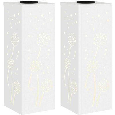 VIDAXL Faro Led Solare Per Sentieri 2 Pz Bianco Caldo 18 X 18 X VIDAXL Faro Led Solare Per Sentieri 2 Pz Bianco Caldo 18 X 18 X