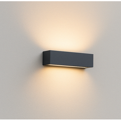 UNIVERSO Applique Grigio Antracite A Led Da Esterno Ip65 Biemissione 14w Con Selettore Colore, 1100 Lumen, Luce Calda Naturale Fredda, Alluminio, Per Facciata UNIVERSO Applique Grigio Antracite A Led Da Esterno Ip65 Biemissione 14w Con Selettore Colore, 1100 Lumen, Luce Calda Naturale Fredda, Alluminio, Per Facciata