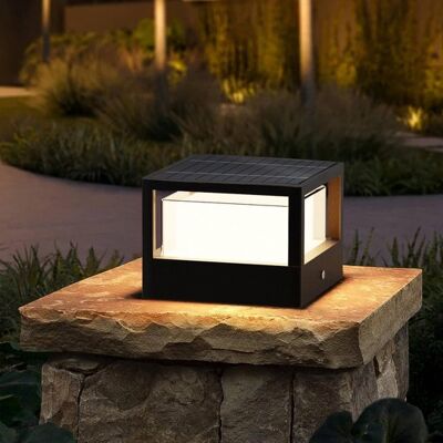 OEM Lampada Solare Da Esterno A Piantana, Paletto Luminoso A Led Per Giardino, Colore Nero, Impermeabile Ip65, Illuminazione Da Giardino In Alluminio, Illuminazione Per Vialetti. OEM Lampada Solare Da Esterno A Piantana, Paletto Luminoso A Led Per Giardino, Colore Nero, Impermeabile Ip65, Illuminazione Da Giardino In Alluminio, Illuminazione Per Vialetti.