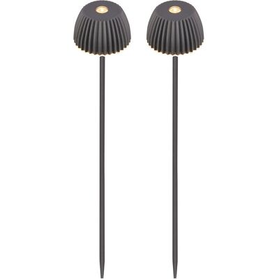 B.K.LICHT Briloner Set Di 2 Luci Da Esterno Senza Fili 78,5cm 1,5w 130lm 2700k Bianco Caldo Ip44 Antracite - Lampada Con Picchetto Giardino Balcone Terrazza B.K.LICHT Briloner Set Di 2 Luci Da Esterno Senza Fili 78,5cm 1,5w 130lm 2700k Bianco Caldo Ip44 Antracite - Lampada Con Picchetto Giardino Balcone Terrazza