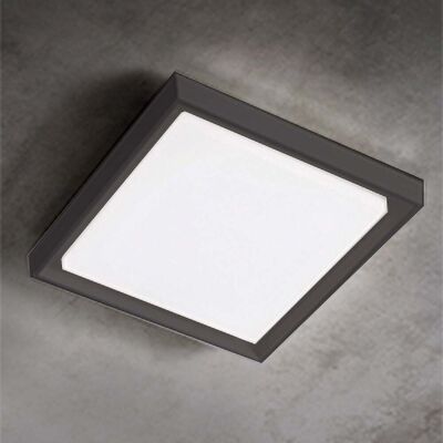 ZAFFERANO Alu Lampada Da Parete E Soffitto In Alluminio Pressofuso Grigio Scuro 30w Led 3000k Ip54, Design Moderno E Versatile Per Ambienti Interni Ed Esterni ZAFFERANO Alu Lampada Da Parete E Soffitto In Alluminio Pressofuso Grigio Scuro 30w Led 3000k Ip54, Design Moderno E Versatile Per Ambienti Interni Ed Esterni