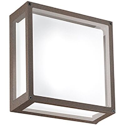 ZAFFERANO Home Lampada Da Parete E Soffitto Design Moderno Quadrata 25x25 Cm In Alluminio Pressofuso Colore Corten Grado Protezione Ip54 Attacco E27 Per Esterni ZAFFERANO Home Lampada Da Parete E Soffitto Design Moderno Quadrata 25x25 Cm In Alluminio Pressofuso Colore Corten Grado Protezione Ip54 Attacco E27 Per Esterni