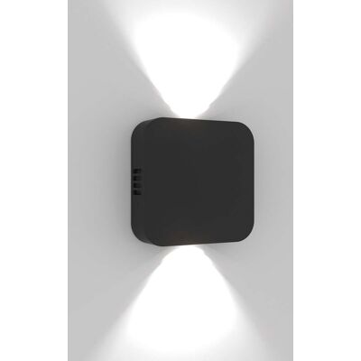 ZAFFERANO Lampada Da Parete Roller In Alluminio Pressofuso, Nero Opaco, Design Orientabile 90 Gradi Con Doppia Emissione Led 3000k, Protezione Ip54 Per Esterni ZAFFERANO Lampada Da Parete Roller In Alluminio Pressofuso, Nero Opaco, Design Orientabile 90 Gradi Con Doppia Emissione Led 3000k, Protezione Ip54 Per Esterni