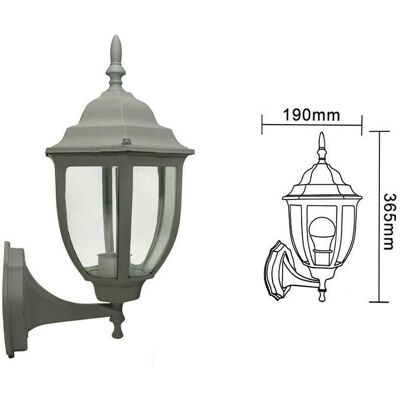 UNIVERSO Lanterna Da Giardino Lampada A Parete Grigio Applique Per Esterno Stile Antico UNIVERSO Lanterna Da Giardino Lampada A Parete Grigio Applique Per Esterno Stile Antico