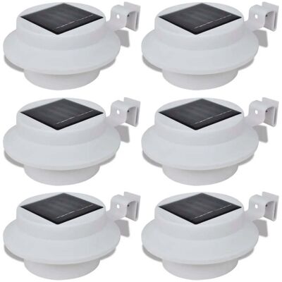 HELLOSHOP26 Set Di 6 Lampade Solari Led Per Recinzione Da Giardino 12 X 6,35 Cm Facile Installazione In Plastica Bianca 020045850 HELLOSHOP26 Set Di 6 Lampade Solari Led Per Recinzione Da Giardino 12 X 6,35 Cm Facile Installazione In Plastica Bianca 020045850