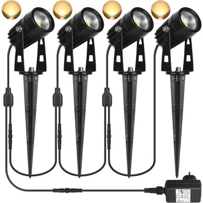 LIIYIELA Lampada A Picchetto Led Impermeabile Ip65 – Confezione Da 4 Lampadine Da 3w Bianco Caldo 3000k 1440lm – Installazione Semplice Con Picchetti – Per Illuminazione Esterna LIIYIELA Lampada A Picchetto Led Impermeabile Ip65 – Confezione Da 4 Lampadine Da 3w Bianco Caldo 3000k 1440lm – Installazione Semplice Con Picchetti – Per Illuminazione Esterna