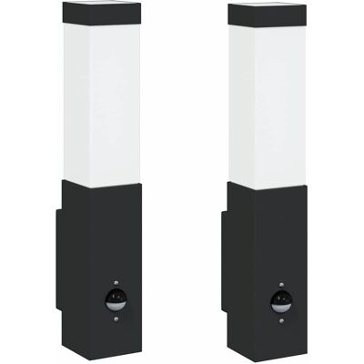 HELLOSHOP26 Set Di 2 Moderne Lampade Da Parete Per Esterni Resistenti Alle Intemperie 10,5 X 6 X 33 Cm In Acciaio Inox Nero 020056514 HELLOSHOP26 Set Di 2 Moderne Lampade Da Parete Per Esterni Resistenti Alle Intemperie 10,5 X 6 X 33 Cm In Acciaio Inox Nero 020056514