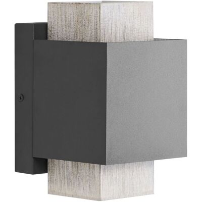 BELIANI Lampada Da Parete Da Esterno A Led In Metallo Per Porta D'Ingresso E Portico Nero Timok BELIANI Lampada Da Parete Da Esterno A Led In Metallo Per Porta D'Ingresso E Portico Nero Timok