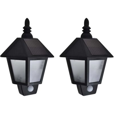 HELLOSHOP26 Set Di 2 Applique Solari Con Sensore Di Movimento Per Esterni Ideali Per Il Giardino Dimensioni 20 X 9,5 X 27,5 Cm In Abs Nero Codice 020046373 HELLOSHOP26 Set Di 2 Applique Solari Con Sensore Di Movimento Per Esterni Ideali Per Il Giardino Dimensioni 20 X 9,5 X 27,5 Cm In Abs Nero Codice 020046373