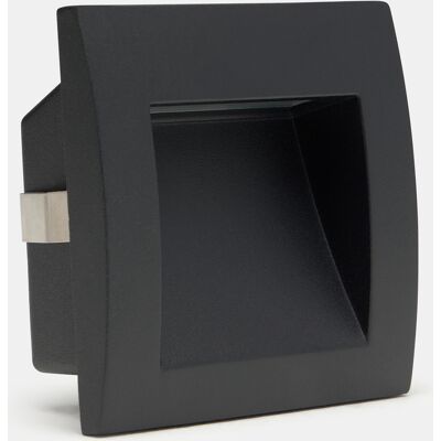 FORLIGHT - Empotrable De Pared Zilo Aluminio, Cristal Negro, Transparente FORLIGHT - Empotrable De Pared Zilo Aluminio, Cristal Negro, Transparente