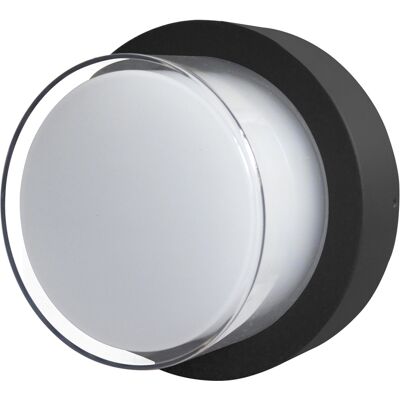 ITALUX Applique Esterna Tonda Nera Led 12w 3000k ITALUX Applique Esterna Tonda Nera Led 12w 3000k