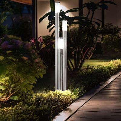 Lampada da terra esterna LED Globo Lighting Boston - Acciaio inossidabile, 3 lampadine E27 Lampada da terra esterna LED Globo Lighting Boston - Acciaio inossidabile, 3 lampadine E27