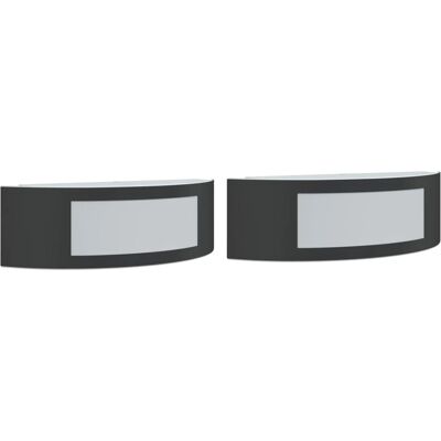 HELLOSHOP26 Set Di 2 Applique Da Esterno Dal Design Moderno 31,5 X 9 X 10 Cm In Acciaio Inox Nero 020056614 HELLOSHOP26 Set Di 2 Applique Da Esterno Dal Design Moderno 31,5 X 9 X 10 Cm In Acciaio Inox Nero 020056614