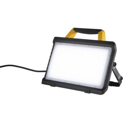 Intec Proiettore Led Portatile Knox 45w Giallo/nero Con Cct E Doppia Presa Schuko &ndash 2500&ndash4950 Lm &ndash Ip54 Intec Proiettore Led Portatile Knox 45w Giallo/nero Con Cct E Doppia Presa Schuko &ndash 2500&ndash4950 Lm &ndash Ip54