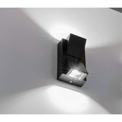 BES Applique Led Lampada Da Parete Nero Esterno 10w Doppia Luce Sopra Sotto Naturale BES Applique Led Lampada Da Parete Nero Esterno 10w Doppia Luce Sopra Sotto Naturale