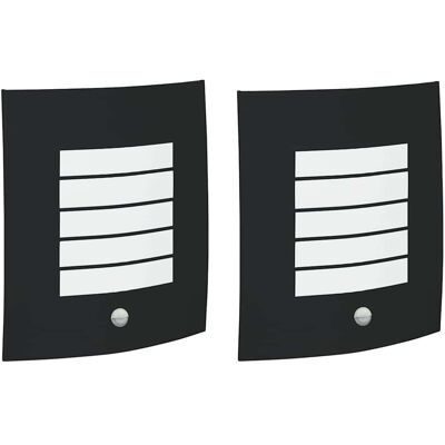 HELLOSHOP26 Set Di 2 Moderne Lampade Da Parete Per Esterni 23,5 X 9 X 26 Cm Con Sensore Di Movimento Acciaio Inox Nero 020056522 HELLOSHOP26 Set Di 2 Moderne Lampade Da Parete Per Esterni 23,5 X 9 X 26 Cm Con Sensore Di Movimento Acciaio Inox Nero 020056522