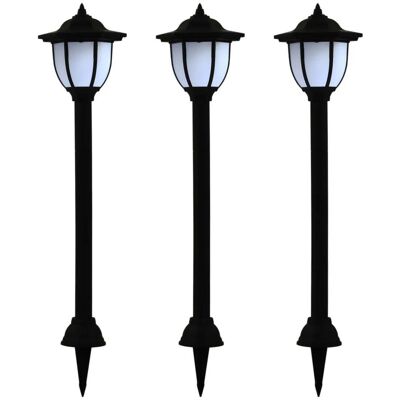HELLOSHOP26 Set Di 3 Luci Solari Da Giardino Per Esterni 16,5 X 14,5 X 73 Cm Facili Da Installare In Polipropilene Nero 020045902 HELLOSHOP26 Set Di 3 Luci Solari Da Giardino Per Esterni 16,5 X 14,5 X 73 Cm Facili Da Installare In Polipropilene Nero 020045902