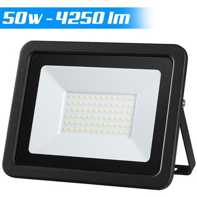 BAKAJI Faro Led 50w Luce Alta Luminosita 4250lm Faretto Esterno Slim Bianco Freddo Ip65 BAKAJI Faro Led 50w Luce Alta Luminosita 4250lm Faretto Esterno Slim Bianco Freddo Ip65