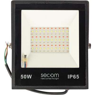 SECOM Proiettore Led Provit 50 W, 5000 Lm, Ip65, 19.5x4.5x22.5cm, Rgb, SECOM Proiettore Led Provit 50 W, 5000 Lm, Ip65, 19.5x4.5x22.5cm, Rgb,