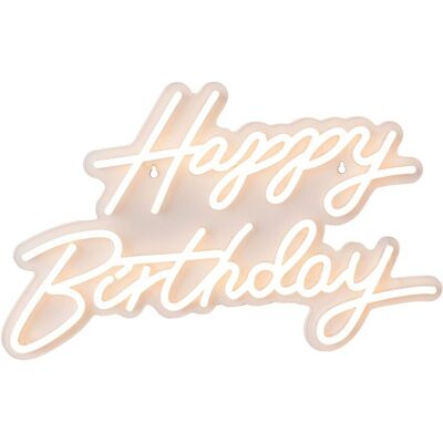 RELAXDAYS Insegna Led Happy Birthday, Decorazione Festa, A X L: 28 X 40 Cm, Da Appendere, Cavo Usb RELAXDAYS Insegna Led Happy Birthday, Decorazione Festa, A X L: 28 X 40 Cm, Da Appendere, Cavo Usb