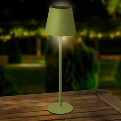 LUMINEO Lampada Da Tavolo Solare D.11xh37cm Salvia LUMINEO Lampada Da Tavolo Solare D.11xh37cm Salvia