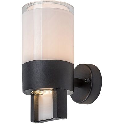 RABALUX Applique Esterna Moderna Nera Led 12w Ip44 Leitha RABALUX Applique Esterna Moderna Nera Led 12w Ip44 Leitha
