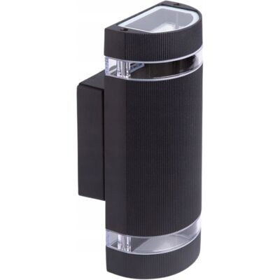 ECOLIGHT Applique Esterna 2xgu10 Ip54 Alluminio Nero ECOLIGHT Applique Esterna 2xgu10 Ip54 Alluminio Nero