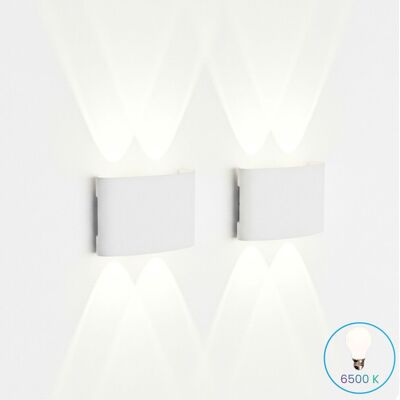BES Coppia Applique Led Da Parete Esterno Ovale 12w Bianca Luce Fredda Interni Fd-10 BES Coppia Applique Led Da Parete Esterno Ovale 12w Bianca Luce Fredda Interni Fd-10