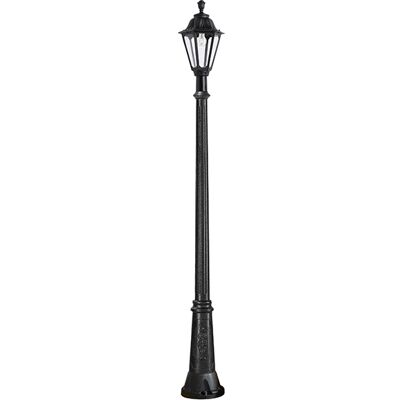 FUMAGALLI Lampione Rut 1xe27 11w Con Pulsante Cct (3 Colori) Ip55 H.213xp.26cm Resina Nera FUMAGALLI Lampione Rut 1xe27 11w Con Pulsante Cct (3 Colori) Ip55 H.213xp.26cm Resina Nera