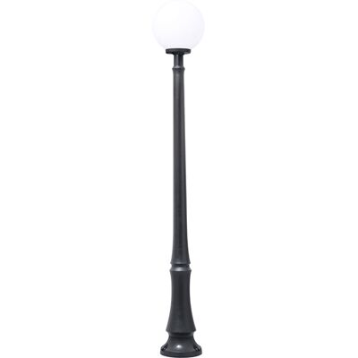 FUMAGALLI Lampione Globe 1xe27 11w Con Pulsante Cct (3 Colori) Ip55 H.203xd.30cm Resina Nera FUMAGALLI Lampione Globe 1xe27 11w Con Pulsante Cct (3 Colori) Ip55 H.203xd.30cm Resina Nera