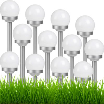 OEM 12x Lampada Solare A Sfera Da 34 Cm Con Sensore Led Per Giardino, Luminosa, Da Incasso OEM 12x Lampada Solare A Sfera Da 34 Cm Con Sensore Led Per Giardino, Luminosa, Da Incasso