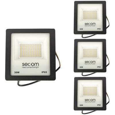 SECOM Confezione Da 4 Proiettori Led Tenko Eco 30 W, 3000 Lm, Ip65, 17. SECOM Confezione Da 4 Proiettori Led Tenko Eco 30 W, 3000 Lm, Ip65, 17.