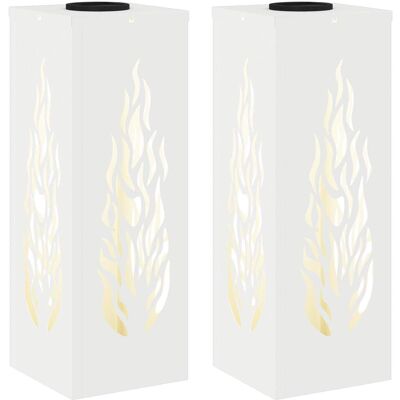 VIDAXL Faro Led Solare Per Sentieri 2 Pz Bianco Caldo 18 X 18 X 50 Cm VIDAXL Faro Led Solare Per Sentieri 2 Pz Bianco Caldo 18 X 18 X 50 Cm