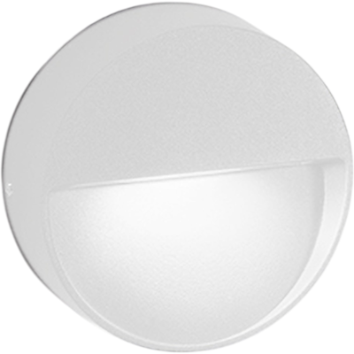 ZAFFERANO Bottom Lampada Da Parete A Led Per Esterni Ed Interni, Forma Rotonda, Alluminio Pressofuso, Colore Bianco Opaco, 4.5w, 3000k, Ip54, 10x3 Cm ZAFFERANO Bottom Lampada Da Parete A Led Per Esterni Ed Interni, Forma Rotonda, Alluminio Pressofuso, Colore Bianco Opaco, 4.5w, 3000k, Ip54, 10x3 Cm