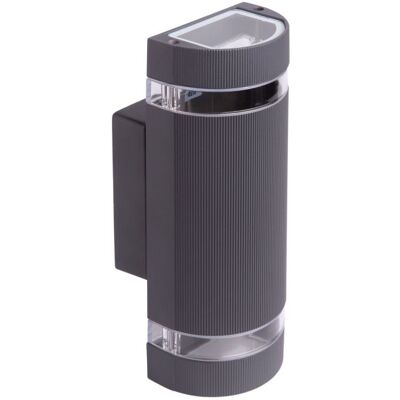 ECOLIGHT Applique Esterno 2xgu10 Ip54 Alluminio Antracite ECOLIGHT Applique Esterno 2xgu10 Ip54 Alluminio Antracite